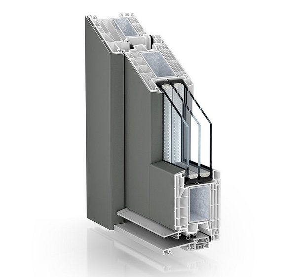 KÖMMERLING 88 MD HT innen AluClip Quarzgrau KÖMMERLING 88 MD HT innen AluClip Quarzgrau